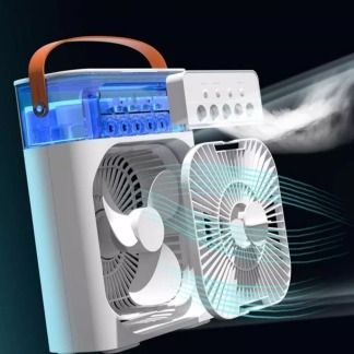 Portable Mini Air Cooler Fan with Water Cooling – 3-Speed USB Personal Air Cooler for Desk, Office & Bedroom | Compact Quiet Cooling Fan